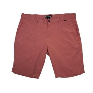 Travis Matthew Sand Harbor Striped Shorts - Dusty Rose Pink - size 40